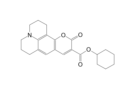 cyclohexyl 11-oxo-2,3,6,7-tetrahydro-1H,5H,11H-pyrano[2,3-f]pyrido[3,2,1-ij]quinoline-10-carboxylate