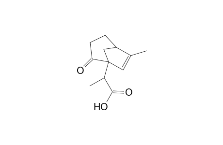 2-(6-Methylbicyclo[3.2.1]oct-6-en-2-on-l-yl)propinoic acid
