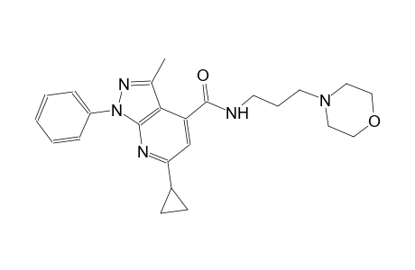 6-cyclopropyl-3-methyl-N-[3-(4-morpholinyl)propyl]-1-phenyl-1H-pyrazolo[3,4-b]pyridine-4-carboxamide