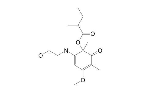5-(AMINO-2'-HYDROXYETHYL)-2,6-DIMETHYL-6-(2'-METHYL-1-BUTYRYLOXY)-3-METHOXY-2,4-CYCLOHEXADIEN-1-ONE