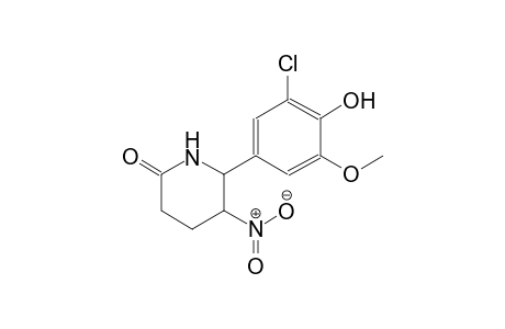 6-(3-chloro-4-hydroxy-5-methoxyphenyl)-5-nitro-2-piperidinone