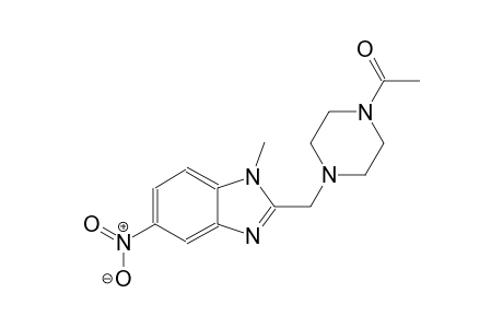 2-[(4-acetyl-1-piperazinyl)methyl]-1-methyl-5-nitro-1H-benzimidazole