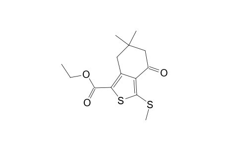 Ethyl 6,6-dimethyl-3-(methylsulfanyl)-4-oxo-4,5,6,7-tetrahydro-2-benzothiophene-1-carboxylate