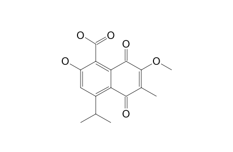 BOMBAMALONE_D;5,8-DIHYDRO-2-HYDROXY-4-ISOPROPYL-7-METHOXY-6-METHYL-5,8-DIOXONAPHTHALENE-1-CARBOXYLIC_ACID