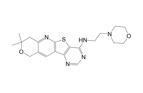 8H-pyrano[3'',4'':5',6']pyrido[3',2':4,5]thieno[3,2-d]pyrimidin-4-amine, 7,10-dihydro-8,8-dimethyl-N-[2-(4-morpholinyl)ethyl]-