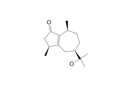 PANCHERIONE;1-AZULENONE-2,3,4,5,6,7-HEXAHYDRO-5-(1'-HYDROXY-1'-METHYLETHYL)-3,8-DIMETHYL