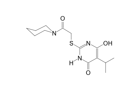 6-hydroxy-5-isopropyl-2-{[2-oxo-2-(1-piperidinyl)ethyl]sulfanyl}-4(3H)-pyrimidinone