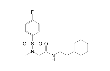 N-[2-(1-cyclohexenyl)ethyl]-2-[(4-fluorophenyl)sulfonyl-methylamino]acetamide