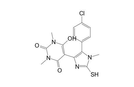 5-[5-(4-Chlorophenyl)-1-methyl-2-sulfanyl-1H-imidazol-4-yl]-6-hydroxy-1,3-dimethylpyrimidine-2,4(1H,3H)-dione