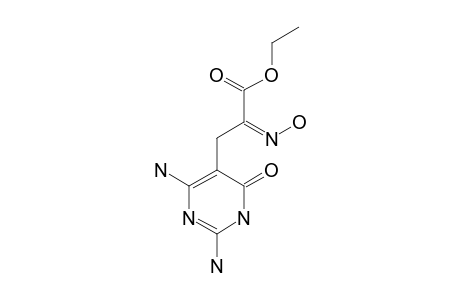 2,6-DIAMINO-5-(2-ETHOXYCARBONYL-2-HYDROXYIMINOETHYL)-PYRIMIDIN-4-(3-H)-ONE