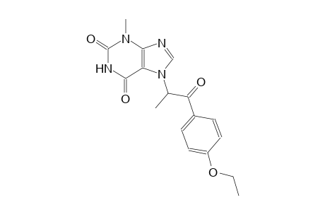 7-[2-(4-ethoxyphenyl)-1-methyl-2-oxoethyl]-3-methyl-3,7-dihydro-1H-purine-2,6-dione