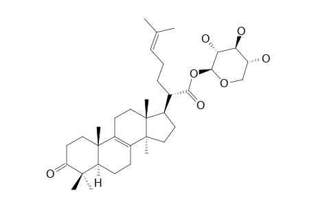FOMITOSIDE-C;3-OXOLANOSTA-8,24-DIEN-21-OIC-ACID-21-O-BETA-D-XYLOPYRANOSIDE