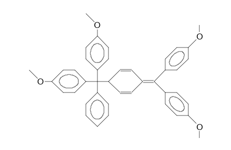 3-(Bis[4-methoxy-phenyl]-phenyl-methyl)-6-(bis[4-methoxy-phenyl]-methylene)-1,4-cyclohexadiene