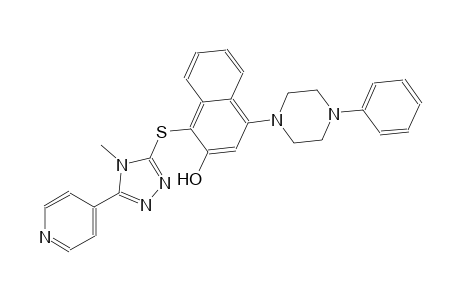 2-naphthalenol, 1-[[4-methyl-5-(4-pyridinyl)-4H-1,2,4-triazol-3-yl]thio]-4-(4-phenyl-1-piperazinyl)-