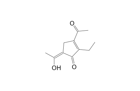 (5Z)-3-Acetyl-2-ethyl-5-(1-hydroxyethylidene)cyclopent-2-en-1-one