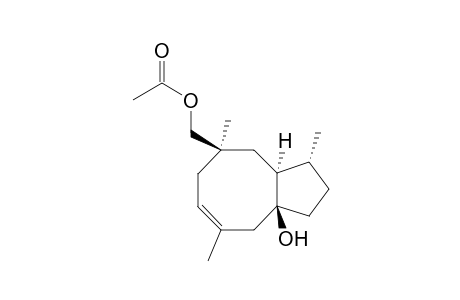 1H-Cyclopentacyclooctene-5-methanol, 2,3,3a,4,5,6,9,9a-octahydro-9a-hydroxy-3,5,8-trimethyl-, .alpha.-acetate, (3.alpha.,3a.alpha.,5.beta.,9a.beta.)-(.+-.)-