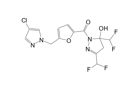 1-{5-[(4-chloro-1H-pyrazol-1-yl)methyl]-2-furoyl}-3,5-bis(difluoromethyl)-4,5-dihydro-1H-pyrazol-5-ol