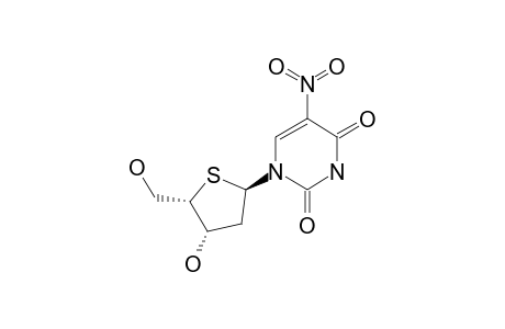 1-[(2R,4S,5S)-4-hydroxy-5-methylol-tetrahydrothiophen-2-yl]-5-nitro-pyrimidine-2,4-quinone
