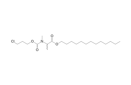 dl-Alanine, N-methyl-N-(3-chloropropoxycarbonyl)-, tridecyl ester