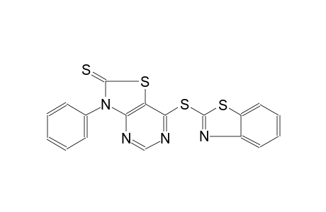 7-(1,3-benzothiazol-2-ylsulfanyl)-3-phenyl[1,3]thiazolo[4,5-d]pyrimidine-2(3H)-thione