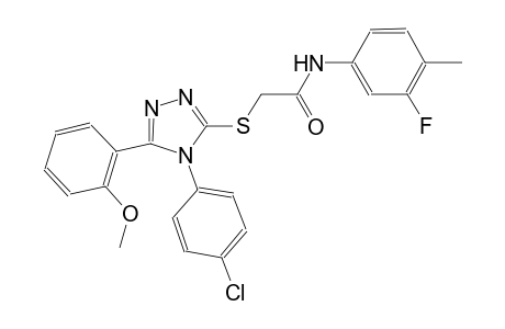 2-{[4-(4-chlorophenyl)-5-(2-methoxyphenyl)-4H-1,2,4-triazol-3-yl]sulfanyl}-N-(3-fluoro-4-methylphenyl)acetamide
