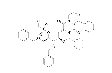 (Z,4R,5S,6R)-N-2'-OXOPROPYL-2-BENZYLOXYCARBONYLAMINO-6-MONOCHLOROMETHANE-SULFONYL-4,5,7-TRIBENZYLOXY-2-HEPTENAMIDE