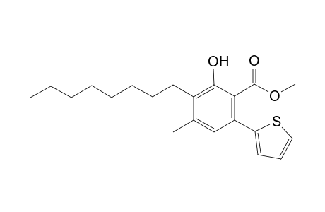 Methyl 2-hydroxy-3-octyl-4-methyl-6-(2'-thienyl)-benzoate