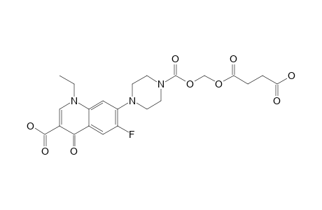1-ETHYL-6-FLUORO-1,4-DIHYDRO-4-OXO-7-[1'-(4'-N-(SUCCINYLOXYMETHYLENEOXYCARBONYL)-PIPERAZINYL)]-3-QUINOLINE-CARBOXYLIC-ACID