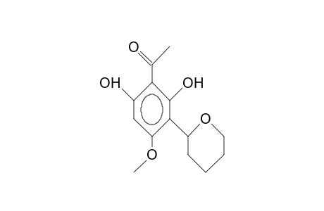 2',6'-Dihydroxy-4'-methoxy-3'-(tetrahydro-pyran-2-yl)-acetophenone