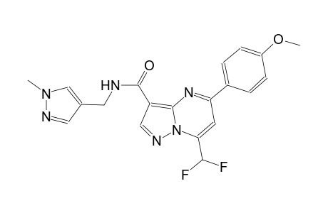 7-(difluoromethyl)-5-(4-methoxyphenyl)-N-[(1-methyl-1H-pyrazol-4-yl)methyl]pyrazolo[1,5-a]pyrimidine-3-carboxamide
