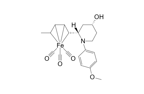 (2S,4R,1'R,4'S)-Tricarbonyl[1'-4'-.eta.-(1'E,3'E)-1-p-methoxyphenyl-2-(1',3'-pentadienyl)piperidin-4-ol]iron