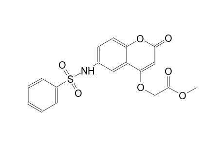 acetic acid, [[2-oxo-6-[(phenylsulfonyl)amino]-2H-1-benzopyran-4-yl]oxy]-, methyl ester
