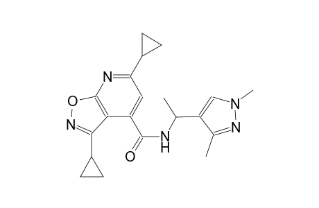 isoxazolo[5,4-b]pyridine-4-carboxamide, 3,6-dicyclopropyl-N-[1-(1,3-dimethyl-1H-pyrazol-4-yl)ethyl]-