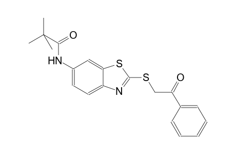2,2-dimethyl-N-{2-[(2-oxo-2-phenylethyl)sulfanyl]-1,3-benzothiazol-6-yl}propanamide