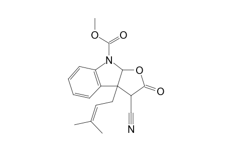 Methyl 3-cyano-3a-(3-methyl-2-buten-1-yl)-2-oxo-2,3,3a,8a-tetrahydro-8H-furo[2,3-b]indole-8-carboxylate