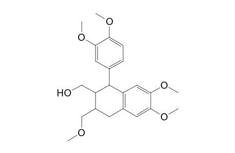 2-Naphthalenemethanol, 4-(3,4-dimethoxyphenyl)-1,2,3,4-tetrahydro-6,7-dimethoxy-3-(methoxyme thyl)-, [2R-(2.alpha.,3.beta.,4.alpha.)]-
