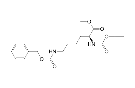 (2S)-2-[[(2-methylpropan-2-yl)oxy-oxomethyl]amino]-6-(phenylmethoxycarbonylamino)hexanoic acid methyl ester