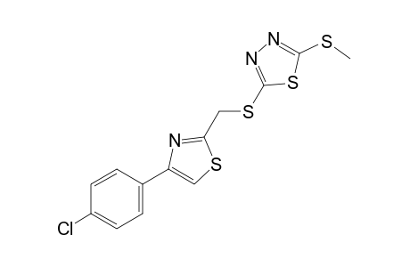 2-{{[4-(p-chlorophenyl)-2-thiazolyl]methyl}thio}-5-(methylthio)-1,3,4-thiazole