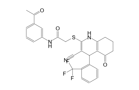 acetamide, N-(3-acetylphenyl)-2-[[3-cyano-1,4,5,6,7,8-hexahydro-5-oxo-4-[2-(trifluoromethyl)phenyl]-2-quinolinyl]thio]-