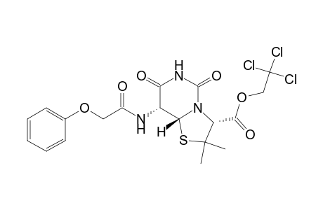 5H-Thiazolo[3,2-c]pyrimidine-3-carboxylic acid, hexahydro-2,2-dimethyl-5,7-dioxo-8-[(phenoxyacetyl)amino]-, 2,2,2-trichloroethyl ester, [3R-(3.alpha.,8.alpha.,8a.alpha.)]-