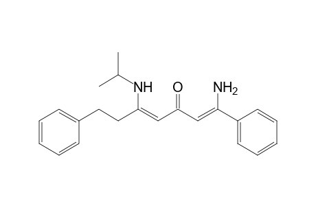(1Z,4Z)-1-amino-1,7-diphenyl-5-(propan-2-ylamino)-3-hepta-1,4-dienone