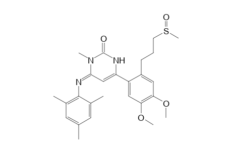 2(1H)-Pyrimidinone, 4-[4,5-dimethoxy-2-[3-(methylsulfinyl)propyl]phenyl]-3,6-dihydro-1-methyl-6-[(2,4,6-trimethylphenyl)imino]-, (.+-.)-
