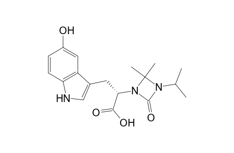 (2S)-2-(2,2-dimethyl-4-oxidanylidene-3-propan-2-yl-1,3-diazetidin-1-yl)-3-(5-oxidanyl-1H-indol-3-yl)propanoic acid