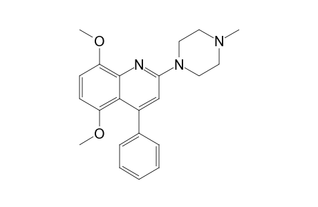 5,8-Dimethoxy-2-(4-methyl-1-piperazinyl)-4-phenylquinoline