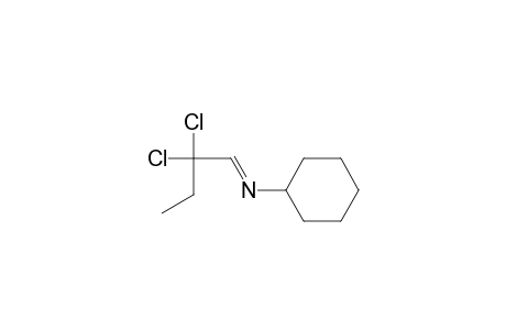 Cyclohexanamine, N-(2,2-dichlorobutylidene)-