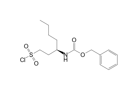 (phenylmethyl) N-[(3R)-1-chloranylsulfonylheptan-3-yl]carbamate