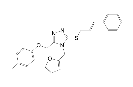 4-(2-furylmethyl)-3-[(4-methylphenoxy)methyl]-5-{[(2E)-3-phenyl-2-propenyl]sulfanyl}-4H-1,2,4-triazole