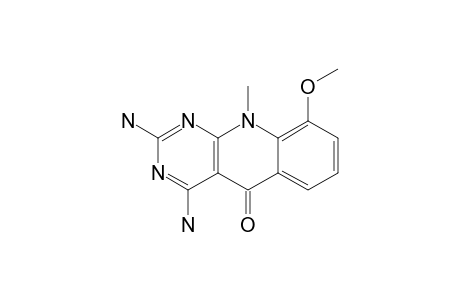 9-METHOXY-2,4-DIAMINO-10-METHYL-PYRIMIDO-[4,5-B]-5-QUINOLONE