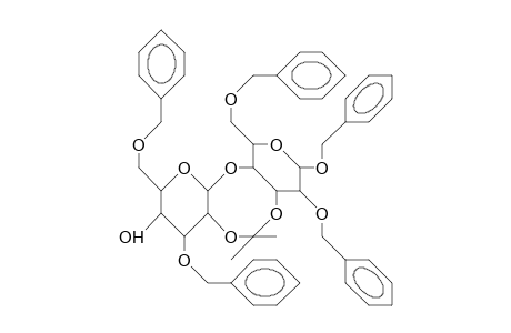 Benzyl 2,6,3',6'-tetra-O-benzyl-3,2'-O-isopropyl idene-B-lactoside