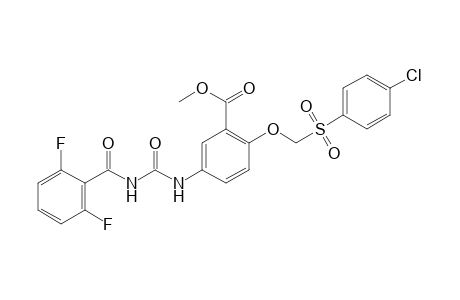 alpha-[(p-chlorophenyl)sulfonyl]-5-[3-(2,6-difluorobenzoyl)ureido]-o-anisic acid, methyl ester